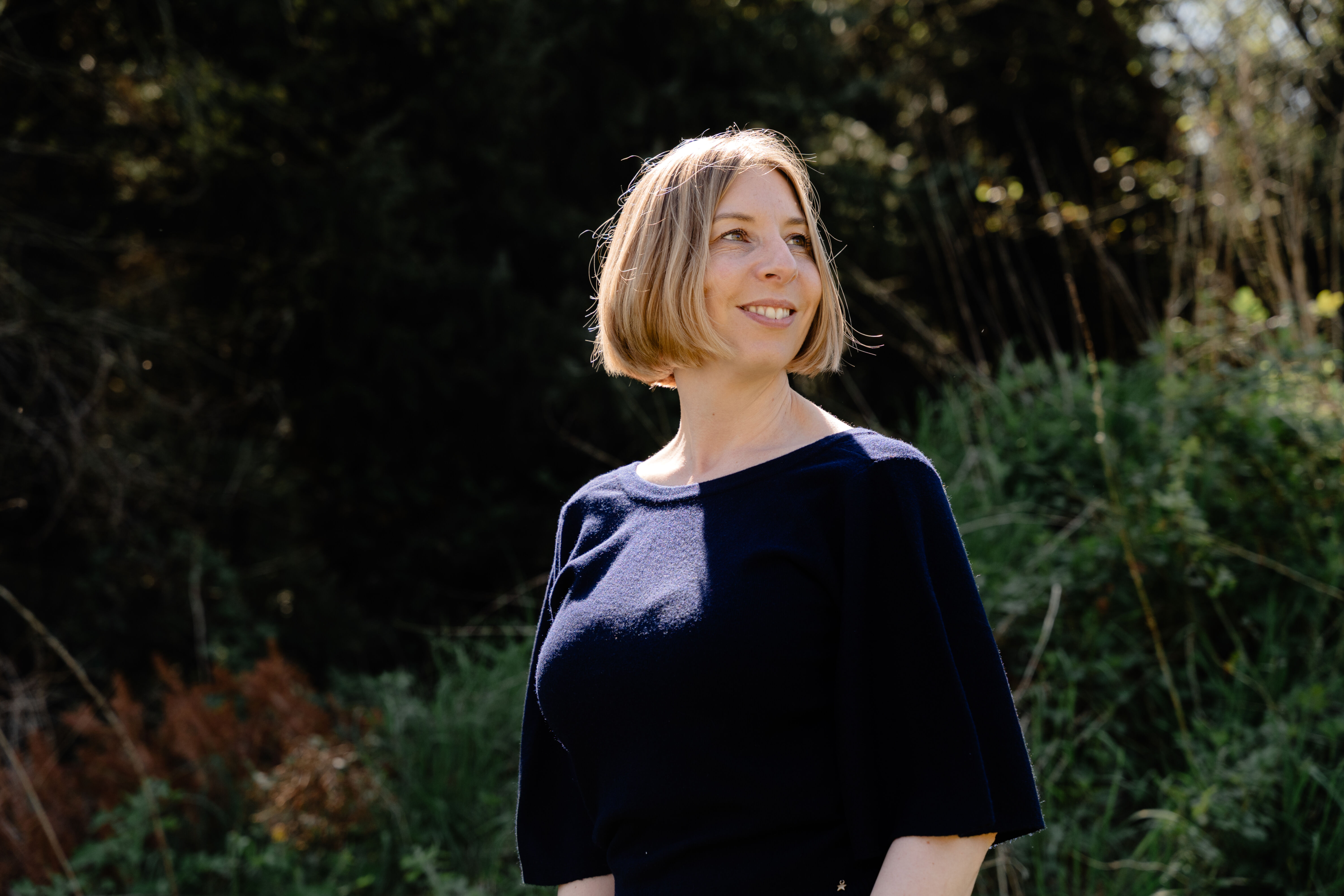 Katrien Cooreman in gesprek tijdens afscheidsdienst